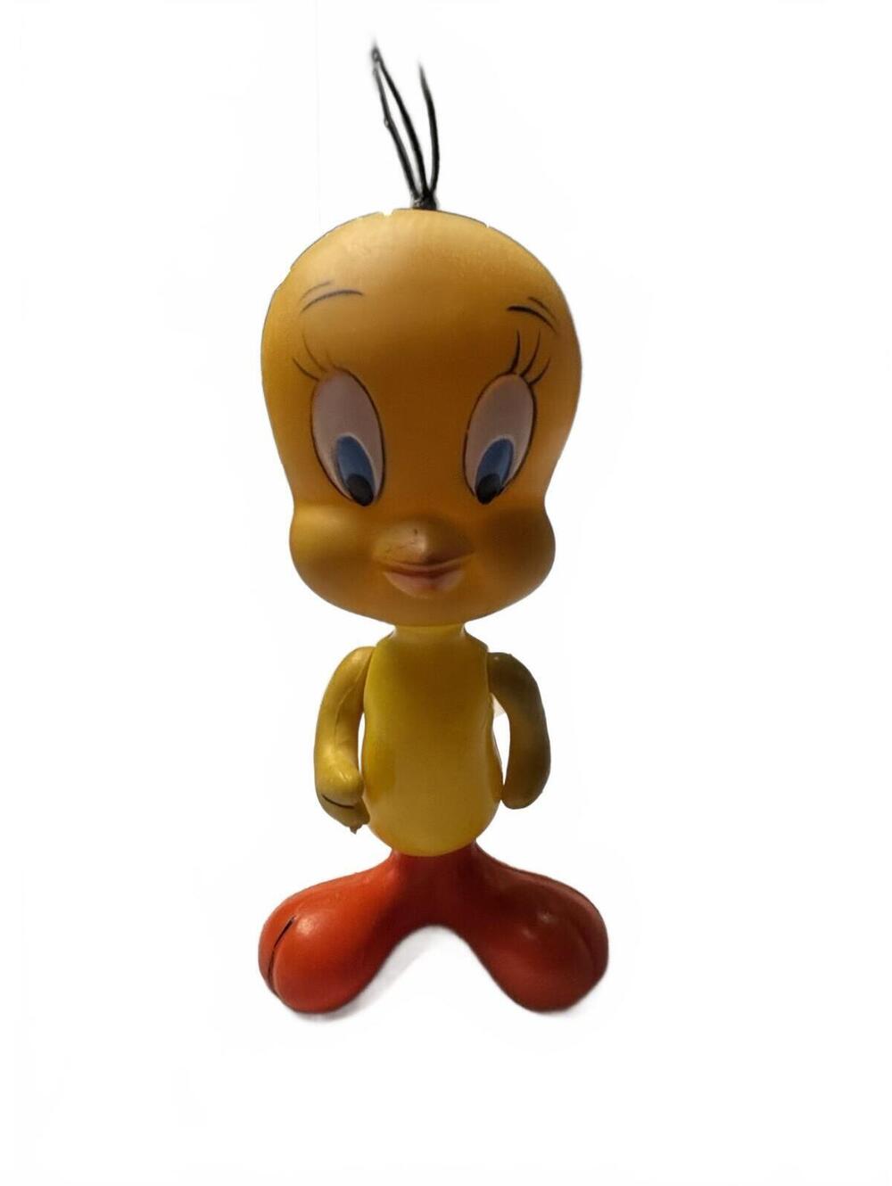 Vintage Tweety Bird Rubber Squeaky Toy Figurine